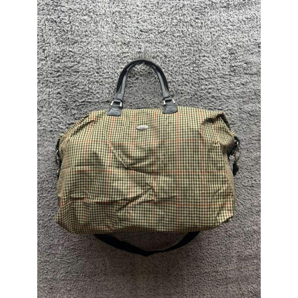 Diane Von Furstenberg Checkered Carry On‎ Luggage Travel Duffle Bag 14" x 18"